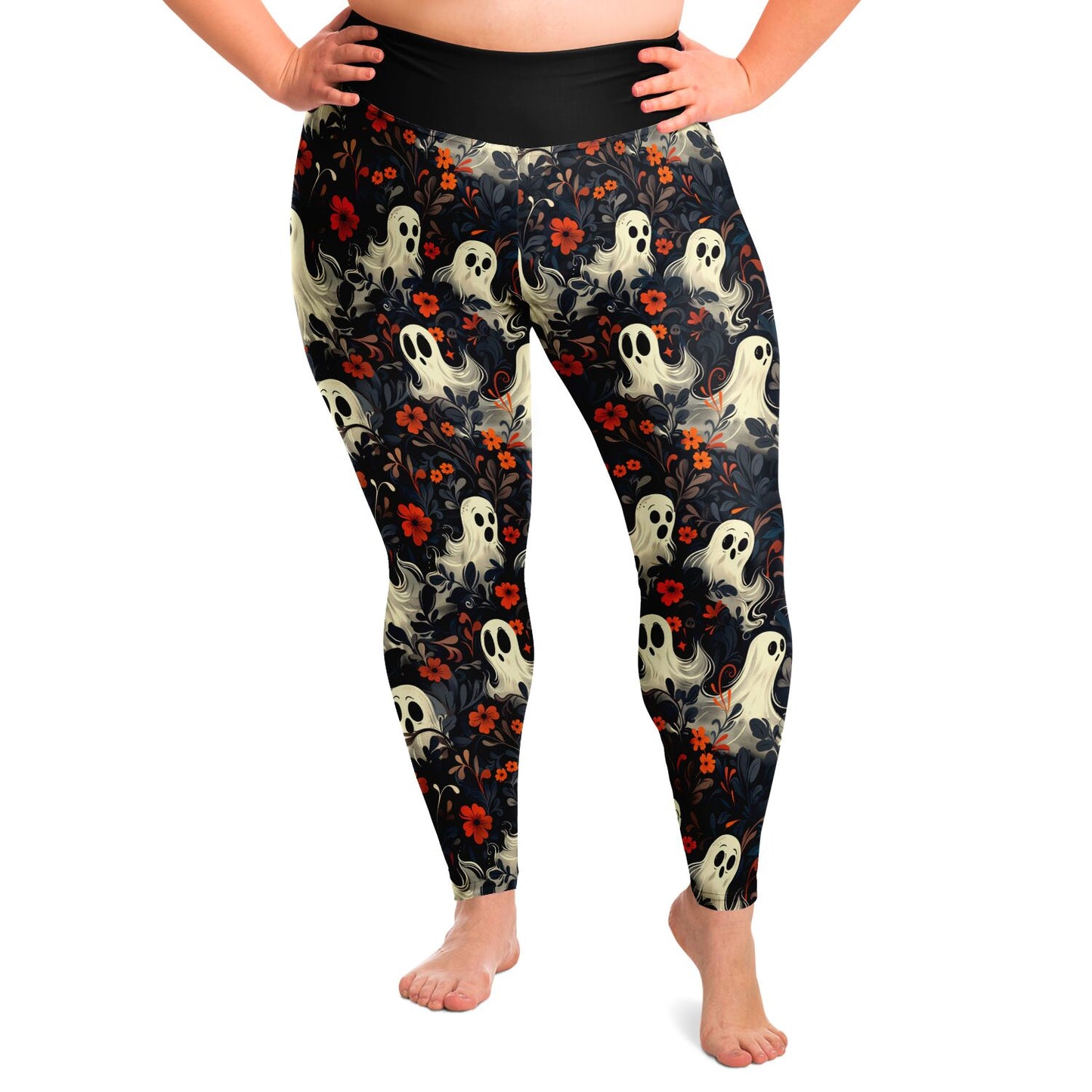 Flowerly Haunters - 2X - 6X Leggings - AOP