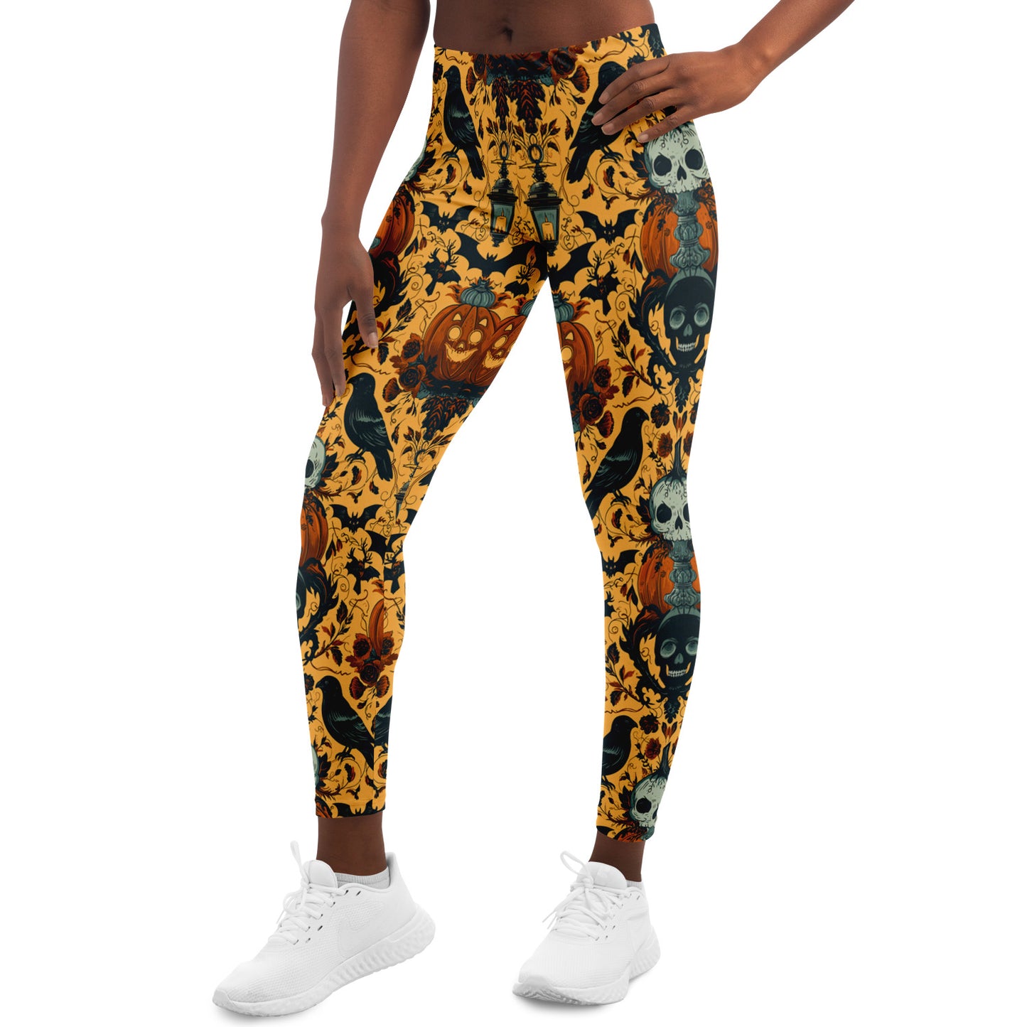 Symmetrical Halloween Antics - Leggings AOP