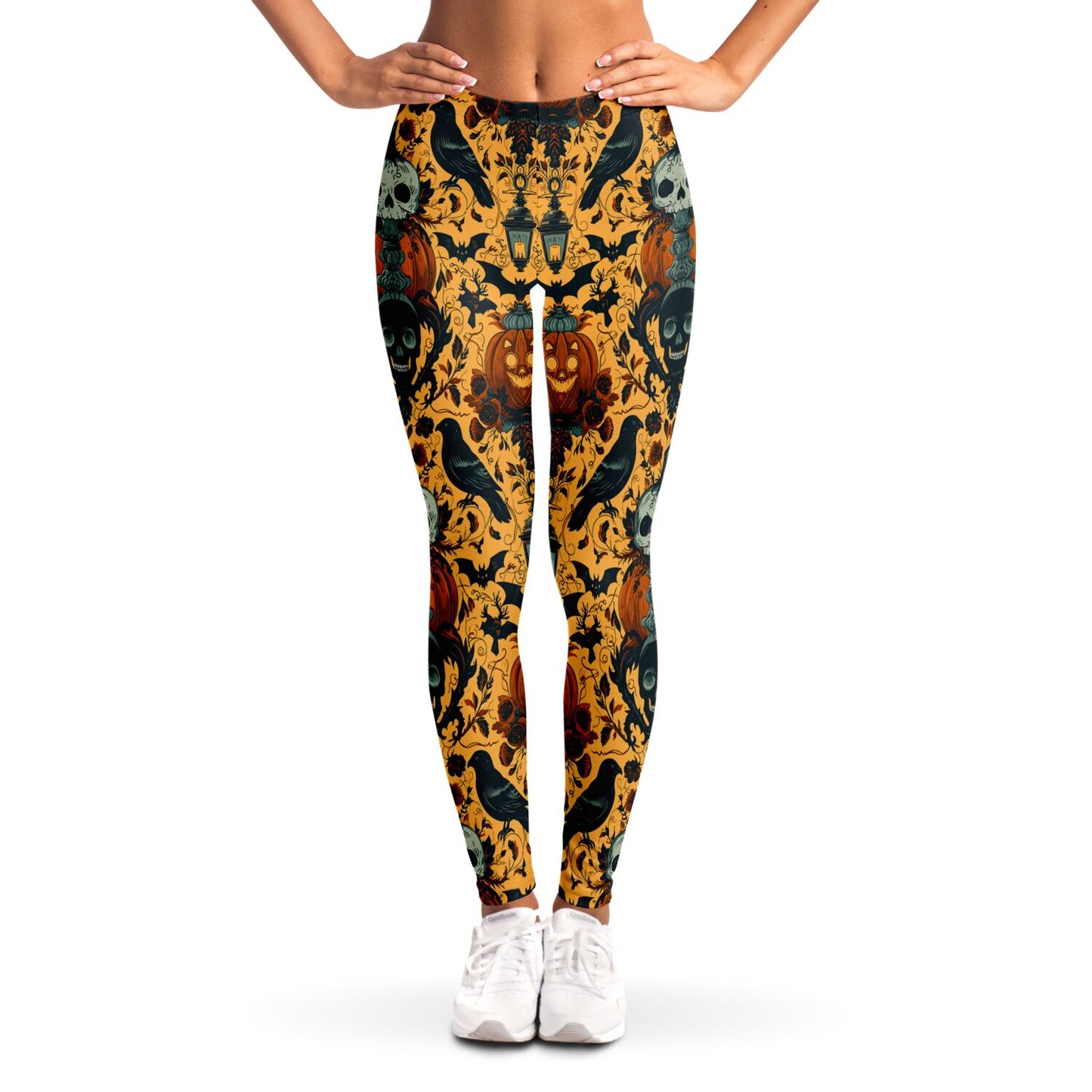 Symmetrical Halloween Antics - Leggings AOP