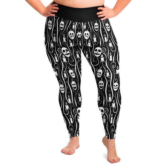 Candlesmoke Skullies  - 2X - 6X Leggings - AOP