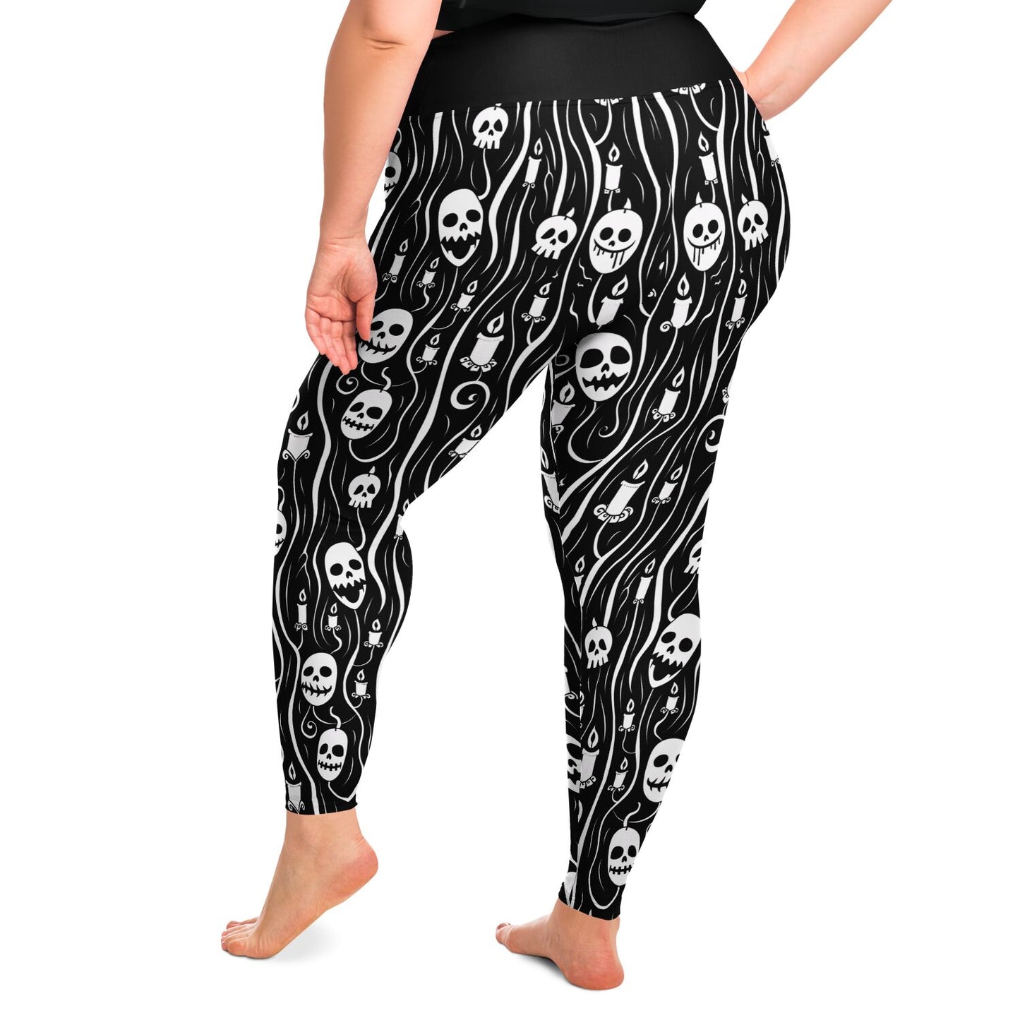 Candlesmoke Skullies  - 2X - 6X Leggings - AOP