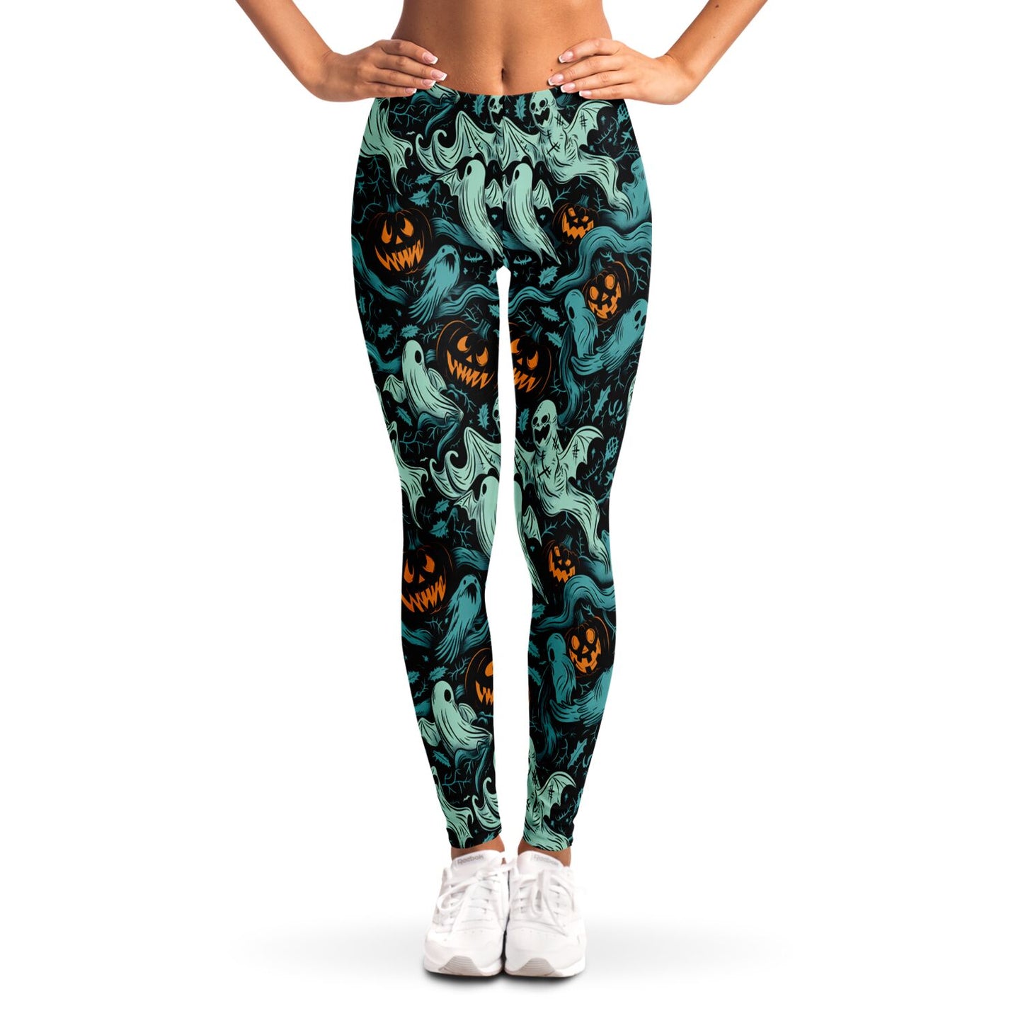 Ghost and Pumpkin Reunion - Leggings AOP