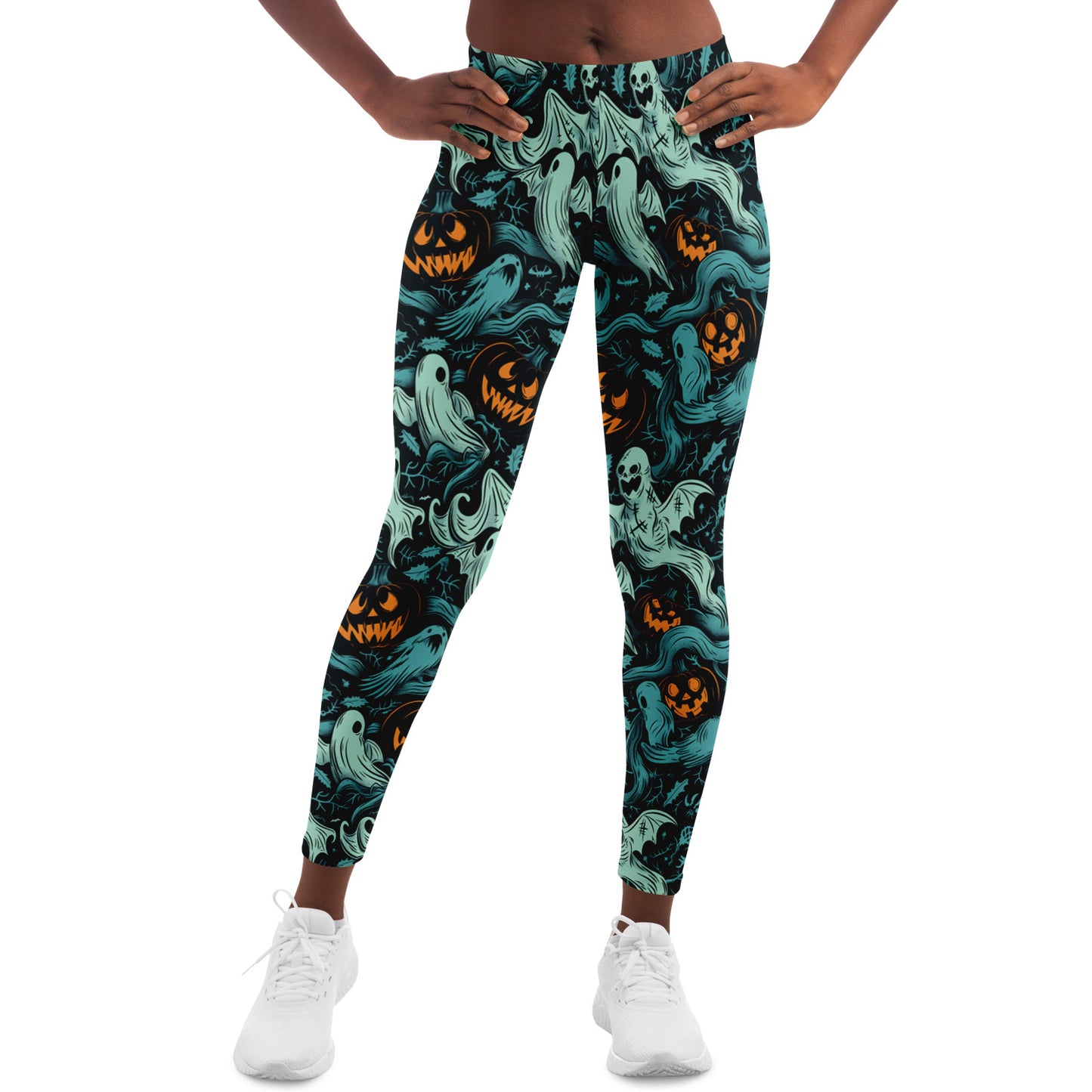 Ghost and Pumpkin Reunion - Leggings AOP