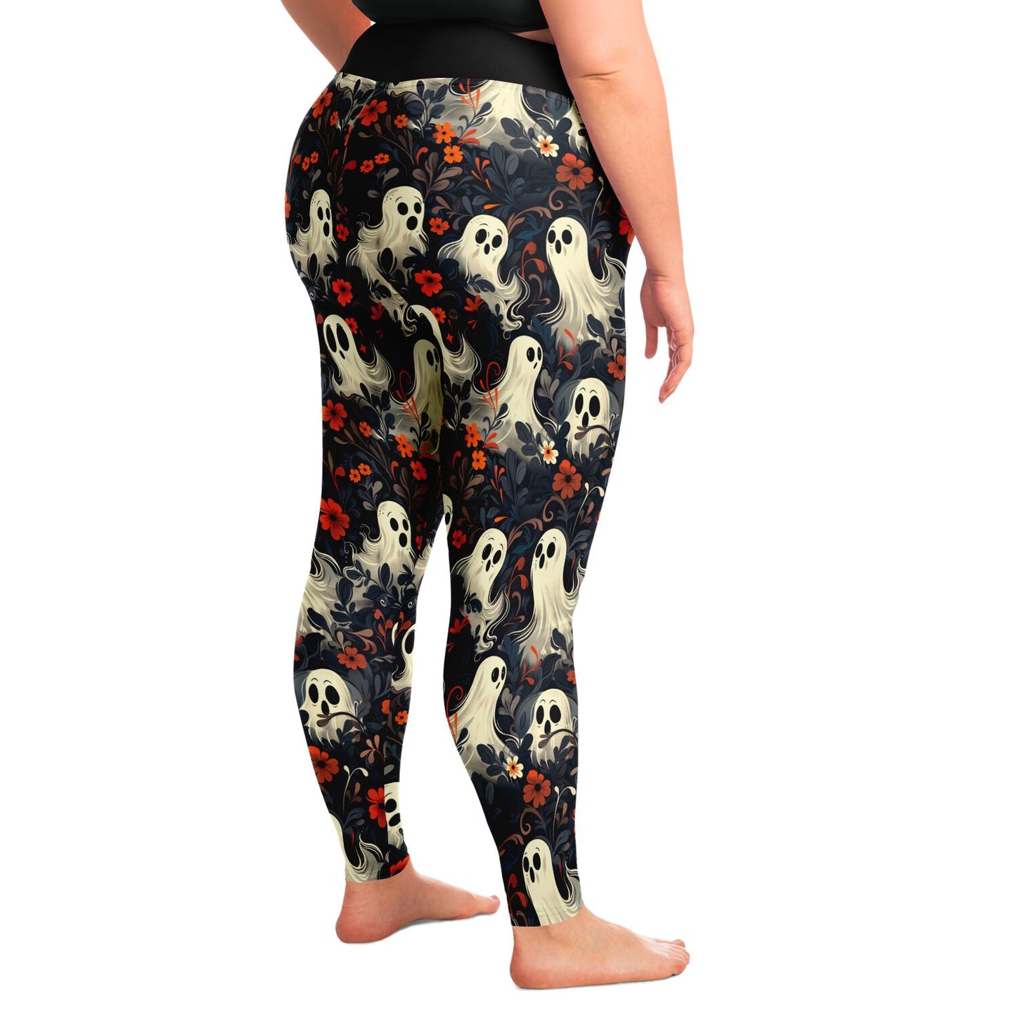 Flowerly Haunters - 2X - 6X Leggings - AOP