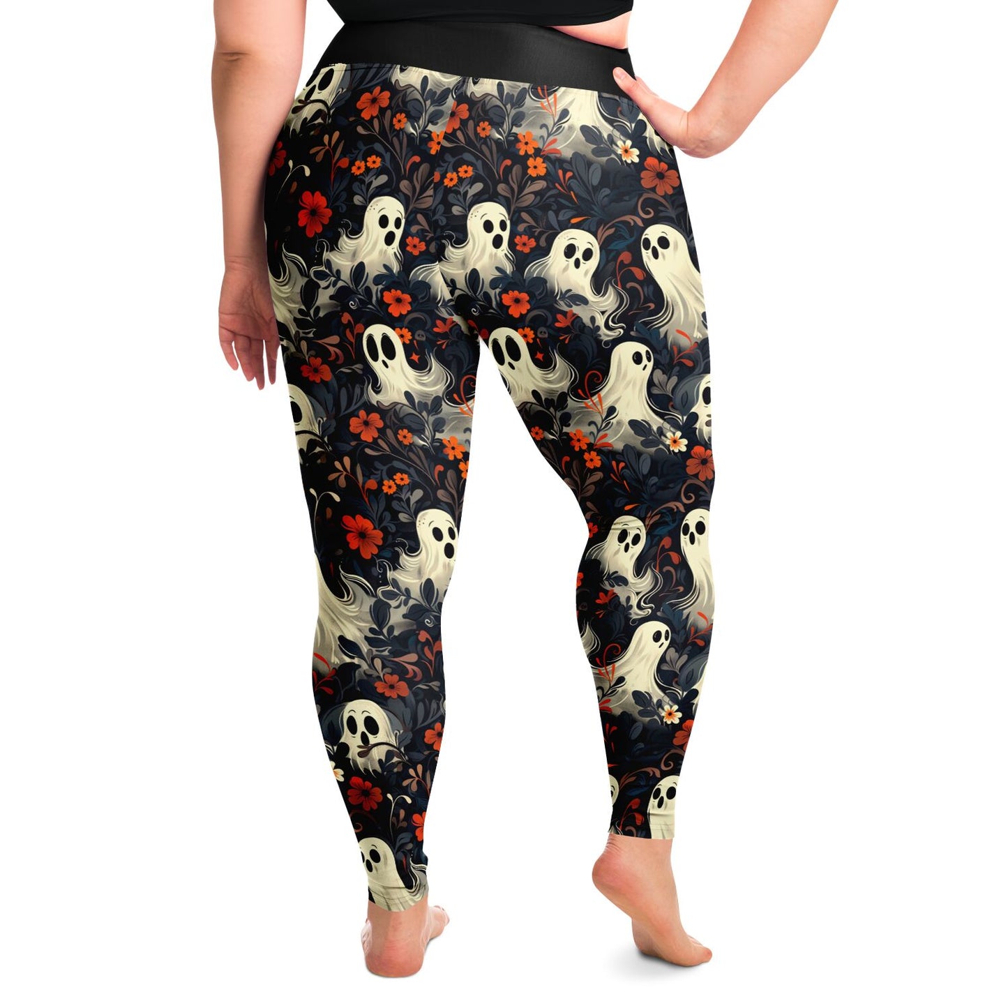 Flowerly Haunters - 2X - 6X Leggings - AOP