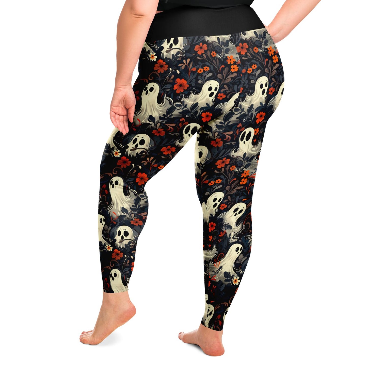 Flowerly Haunters - 2X - 6X Leggings - AOP